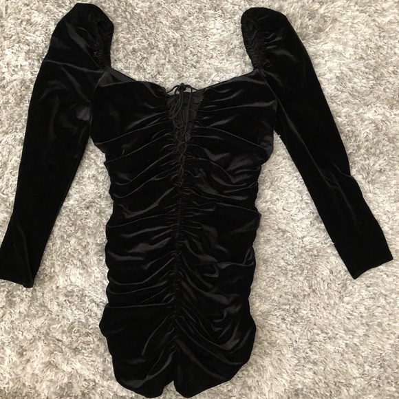 Zara Dresses | Zara Velour Scrunch 